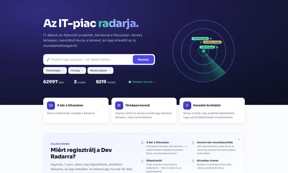 DevRadar — IT job board